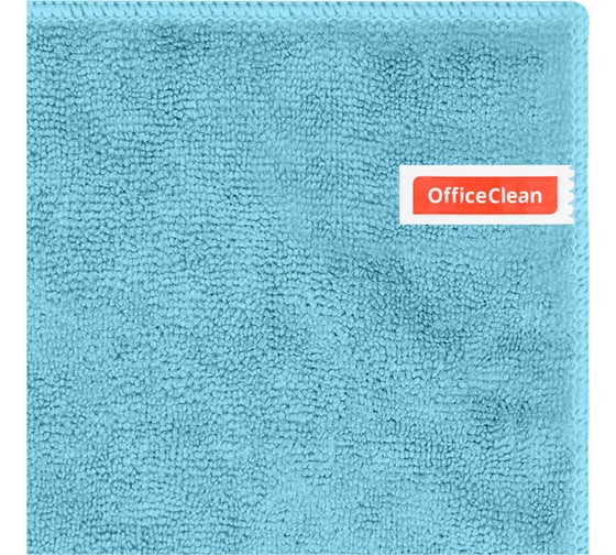 Тряпка для мытья пола OfficeClean премиум, голубая, микрофибра, 70x80см, индивид. упаковка 320859