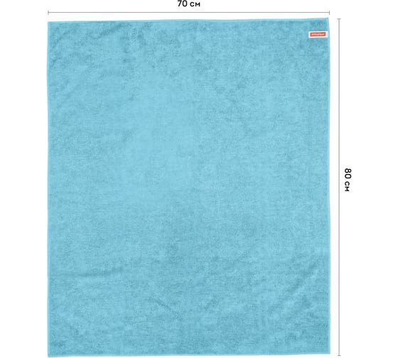 Тряпка для мытья пола OfficeClean премиум, голубая, микрофибра, 70x80см, индивид. упаковка 320859
