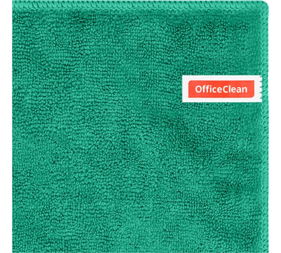Тряпка для мытья пола OfficeClean премиум, зеленая, микрофибра, 50x60см, индивид. упаковка 320865