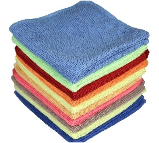 Микрофибра ZiZay мягкое волокно, 30x30см, лазерный шов, оверлок, упаковка 10 шт. ZZ0082 1