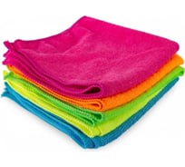 Микрофибра ZiZay мягкое волокно, 30x30см, лазерный шов, оверлок, упаковка 5 шт. ZZ0081