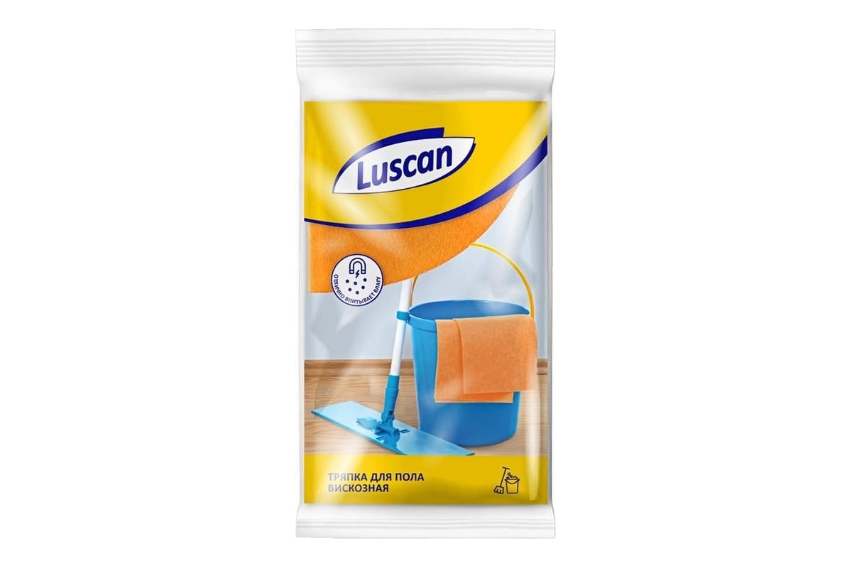 Тряпка для пола Luscan универсальная, вискоза, 50x60 см 550011 ...