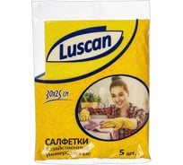 Универсальные салфетки Luscan вискоза, 60-70 г/м2, 30x25 см, 5 шт/уп 1117961