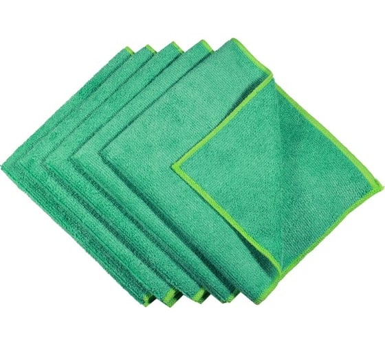 Микрофибра ACG 35х40 см, 320 г/м2, зеленая, 5 шт. в уп. 1025136 1