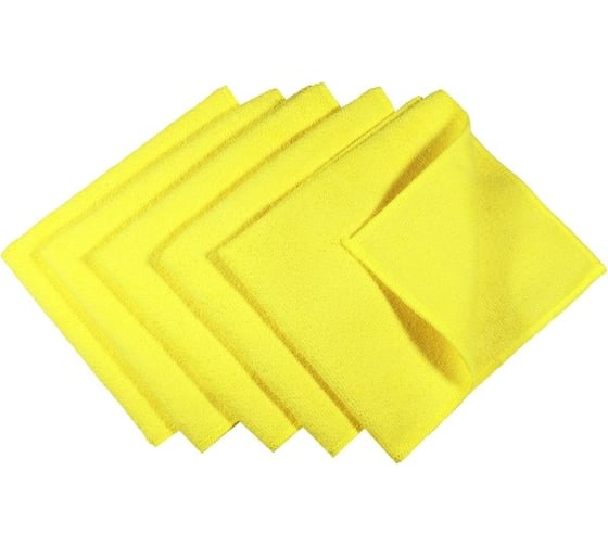 Микрофибра ACG 35х40 см, 320 г/м2, желтая, 5 шт. в уп. 1025134 1