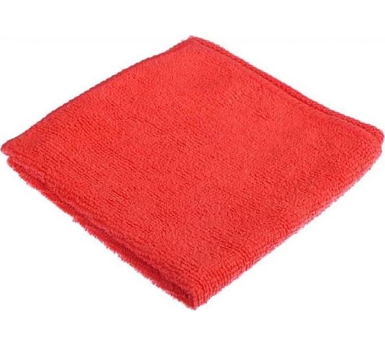 Хозяйственная салфетка ООО Комус микрофибра 220 г/кв. м, 35x35 см, красный, 5 шт. в упаковке 1563649 1