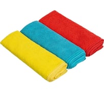 Универсальные хозяйственные салфетки ООО Комус из микрофибры 180 г/кв. м, 30x30 см, 3 шт. в упаковке 1604397