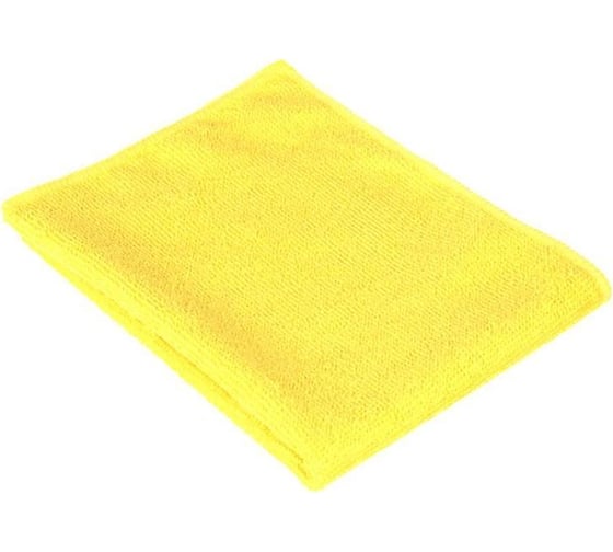 Хозяйственная салфетка ООО Комус микрофибра 220 г/кв. м, 35x35 см, желтый, набор в упаковке 5 шт. 1563647 1