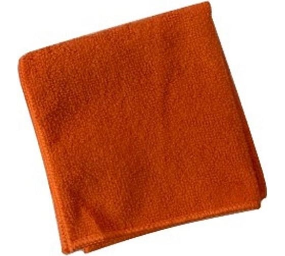 Хозяйственная салфетка ООО Комус микрофибра 220 г/кв. м, 30x30 см, оранжевая, 1 шт. 1422465 1