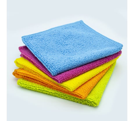 Салфетки для уборки из микрофибры, универсальные, 5 шт. в упаковке, размер 30x30см 8001