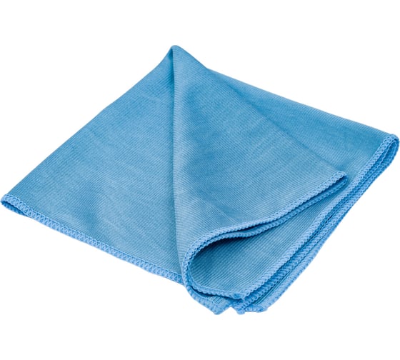 Салфетка из микрофибры для стекол и зеркал Optiline 40x40 см, 270 г, голубой 31-3986