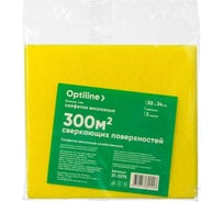 Вискозная хозяйственная салфетка Optiline 30x34 см, 3 шт, желтый 31-3375