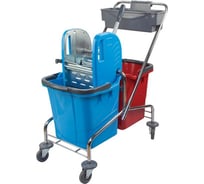 Двухведерная уборочная тележка Uctem-Plas CK752