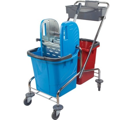 Двухведерная уборочная тележка Uctem-Plas CK752