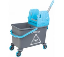 Ведро с отжимом, на колесах, серое Fantom professional PROCARTJET701S-GREY