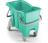Ведро с перегородкой TTS ActionPro 30 л, на колесах, с 2-мя сливными отверстиями, без отжима, зеленый, упаковка 4 шт. 0V016484