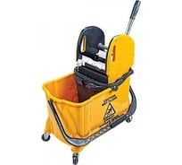 Ведро с вертикальным отжимом на колесах Uctem-Plas 24 л пластиковое желтое 29271