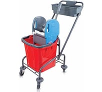 Тележка для уборки одноведерная Uctem-Plas 25л с отжимом+доп.контейнер арт.TK722 29272