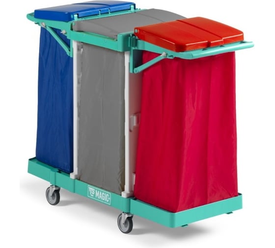 Тележка TTS MAGIC LINE 50B с держателями для 3-х мешков (2 по 120 л и 150 л) ML050B0A0000 1
