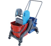 Двухведерная уборочная тележка Grass 2х25л, каркас пластик, отжим IT-0491 пластик IT-0493