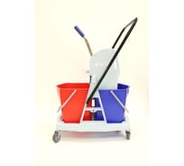 Тележка 2х-ведерная ACG 2 х 18 л с отжимом, база пластик СЕРАЯ КОМПЛЕКТ (2 шт/кор) 1027332