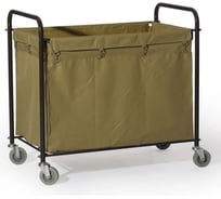 Уборочная тележка для сбора и хранения белья ACG 940x545x895 мм, на колесах, цвет хаки 1009039