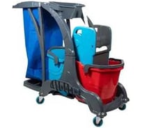 Тележка для уборки Uctem-Plas Selmop двухведерная, 2х25л (HSK810, HPP794, сумка), пластиковая HCK716 30992