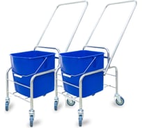 Тележка уборочная ACG БЕЗ ЛОГО 1x25л БЕЗ отжима, база хром КОМПЛЕКТ 2шт 1029001