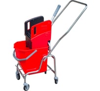 Одноведерная уборочная тележка Hunter 25 л, с отжимом, красная 1/1 ПЛ-CHRTRL1KB