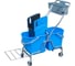 Двухведерная уборочная тележка Hunter 25 л, с отжимом и корзиной ПЛ-CHRTRL3BB 1