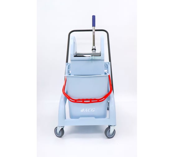 Тележка ACG 2х вёдерная 2x25 л с отжимом, база пластик СЕРАЯ 1029638
