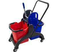 Тележка двухведерная NV пластиковая, с отжимом, 2х25л. NV-Z33250