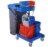 Тележка многофункциональная Bayersan COMBO GONISA с ведрами 2х18л, 2х6л, отжимом и держателем для мешка 520542
