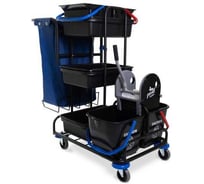 Тележка многофункциональная Proff Comfort с ведрами 2х18л, 2х12л, отжимом и держателем для мешка 525651