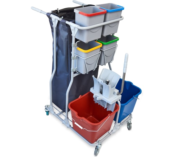 Двухведерная тележка РОСМОП с отжимом Росмоп Кваттро Т1