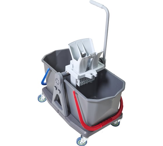 Двухведерная тележка РОСМОП с отжимом Росмоп Кваттро Лайт DB-50RL