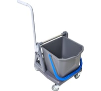 Тележка РОСМОП колёсная база с ручкой, ведро 25 л c синей ручкой DB-25