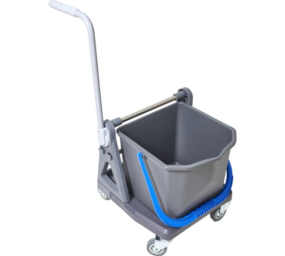 Тележка РОСМОП колёсная база с ручкой, ведро 25 л c синей ручкой DB-25