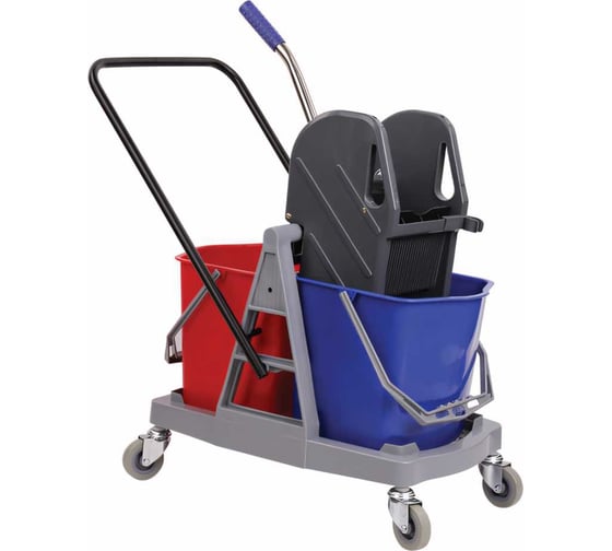 Уборочная тележка 2-съемных ведра по 17 л, отжим, пластиковый каркас Gigant GCC-03
