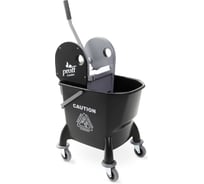 Ведро на колесах Proff Comfort 25л, пластик, с отжимом, черное 520242
