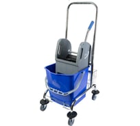 Одноведерная металлическая тележка NV с отжимом, 23 л, с корзинкой под химию NV-11123