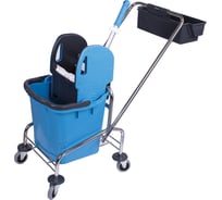 Уборочная тележка BRABIX 1 съемное ведро 25 л, механический отжим, корзина 607902