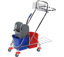 Уборочная двухведёрная тележка А5 H0209 с держателем для мешка, 2/17 л 1007206