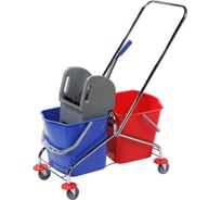 Двухведерная хромированная тележка А5 H0204 2/23 л 1007199