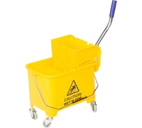 Уборочная тележка Luscan Professional мини, с отжимом, 20 л, 63x27x67 см, желтая 1650255