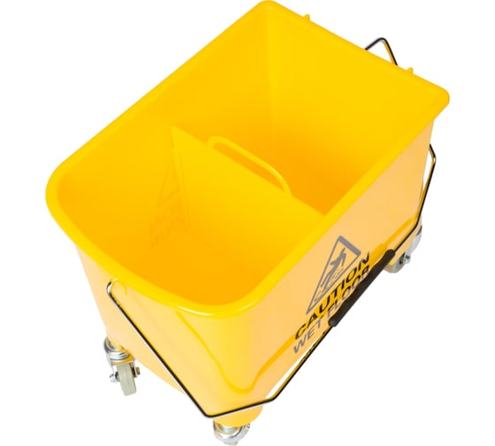 Уборочная тележка Luscan Professional мини, с отжимом, 20 л, 63x27x67 см, желтая 1650255