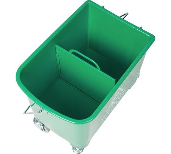 Уборочная тележка Luscan Professional мини, с отжимом, 20 л, 63x27x67 см, зеленая 1650256