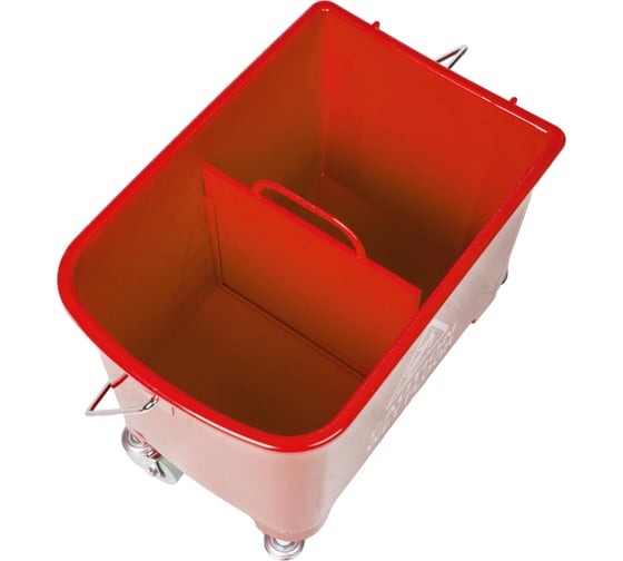 Уборочная тележка Luscan Professional мини, с отжимом, 20 л, 63x27x67 см, красная 1650254