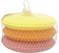 Набор поролоновых губок EUROHOUSE 3 шт в сетке, диаметр 11см 15764