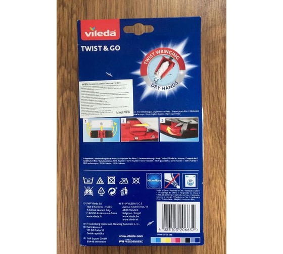 Насадка для швабры с отжимом VILEDA Twist&Go 158784